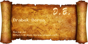 Drabek Borsa névjegykártya